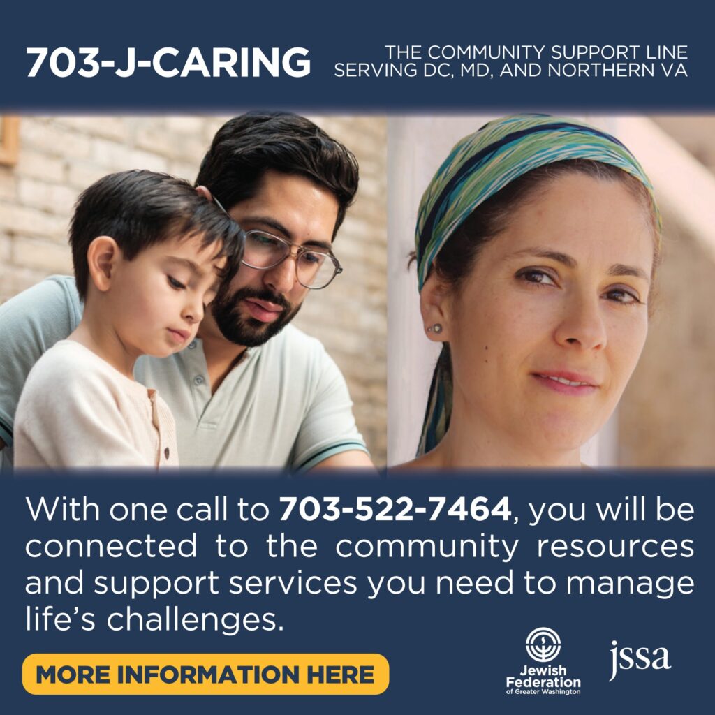 Call 703-522-7464 for the community support line serving DC, MD, and Northern VA