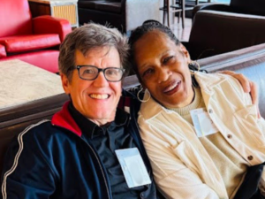 two Kesher participants enjoy time together
